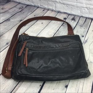 Fossil leather shoulder Crossbody purse